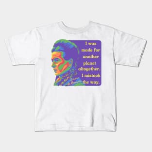 Simone de Beauvoir Portrait and Quote Kids T-Shirt